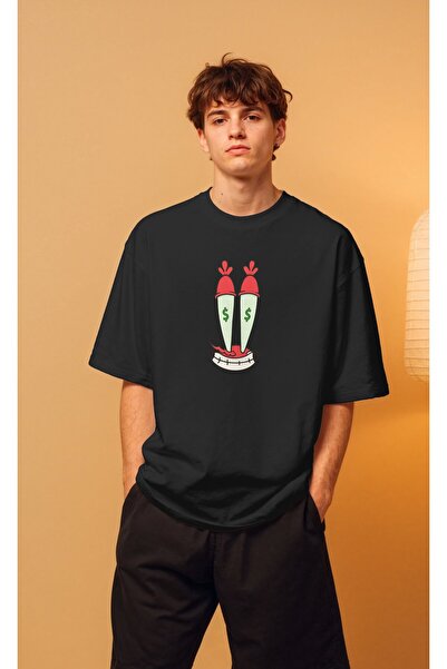buzagi tasarım ürünleri Mr Krabs Spongebob Squarepants Unisex Oversize T-Shirt