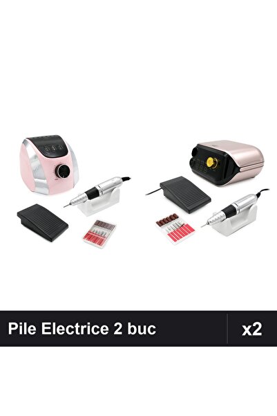 NAİLS Set 2 Pile Electrice Profesionale Manichiură Pedichiură 68W 35000 RPM