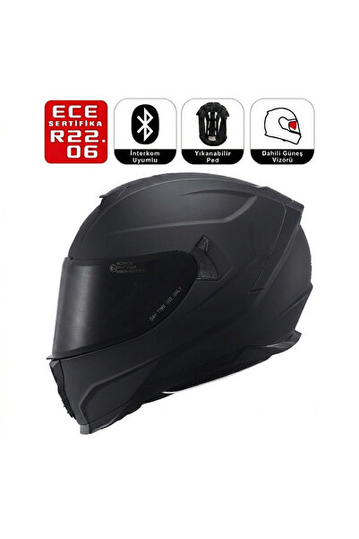 Scoyco FF869 Shadow Motosiklet Kaskı Güneş Vizörlü Full Face Motorcu Kask