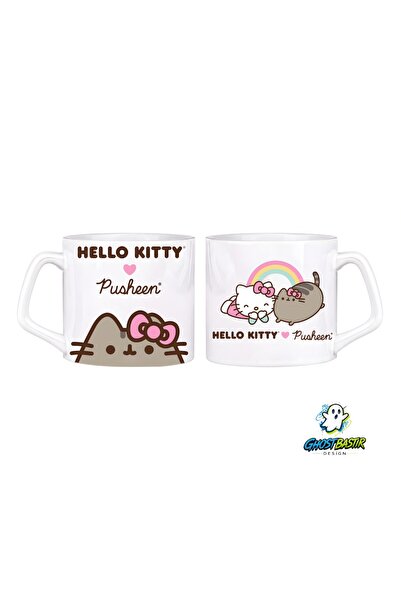 Ghostbastır Design Hello Kitty ve Pusheen Kupa Bardak | Tek Adet 0784