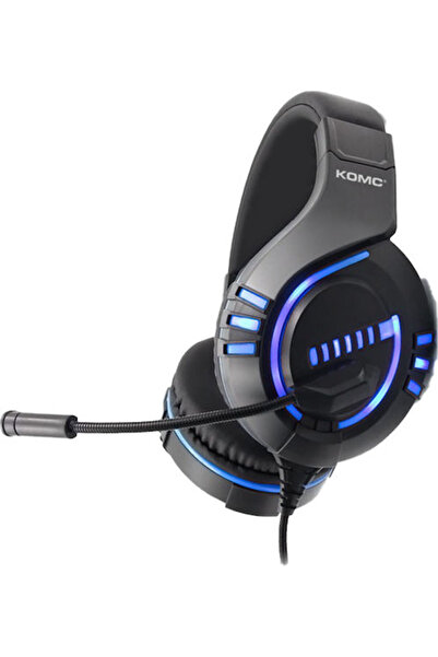Komc G325 Ακουστικά Gaming Υπεραυτικά με Σύνδεση 3.5mm / USB Μαύρο/Μπλε