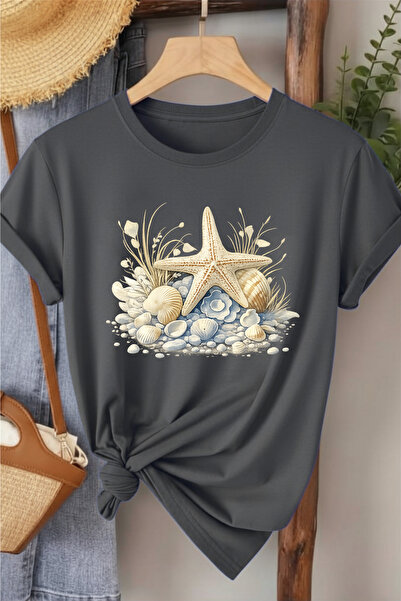 l'eivor Starfish Printed Women's Cotton T-Shirt