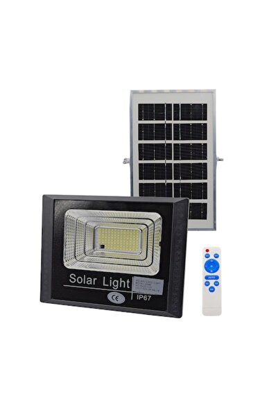 Jortan Proiector LED cu Panou Solar, Telecomandă, 200W
