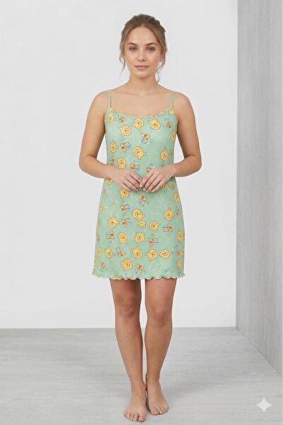 beyaz homewear Printed Detailed Nightgown