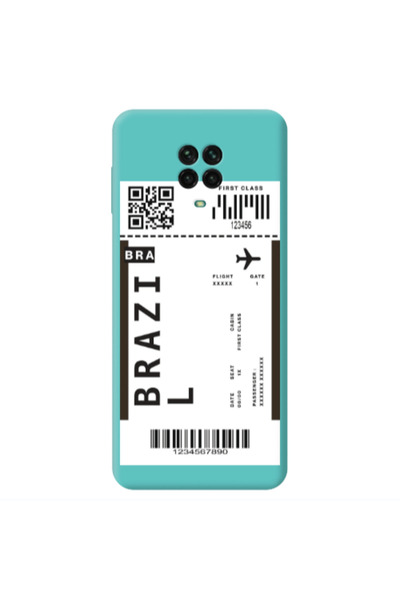 Other Xiaomi Redmi Note 9 Pro Brazil BRA Turquoise Colored Silicone TPU Θήκη