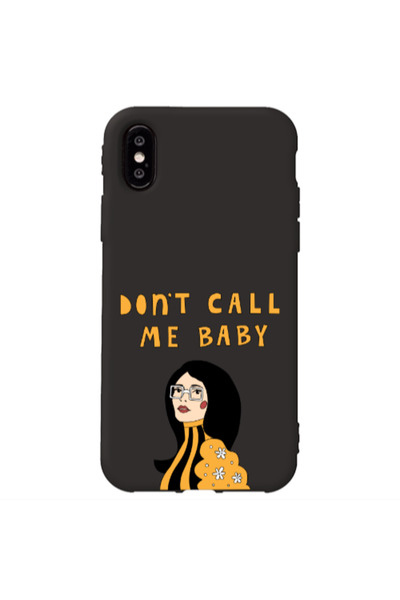 Other Apple iPhone X Call me baby Black Colored Silicone TPU Θήκη