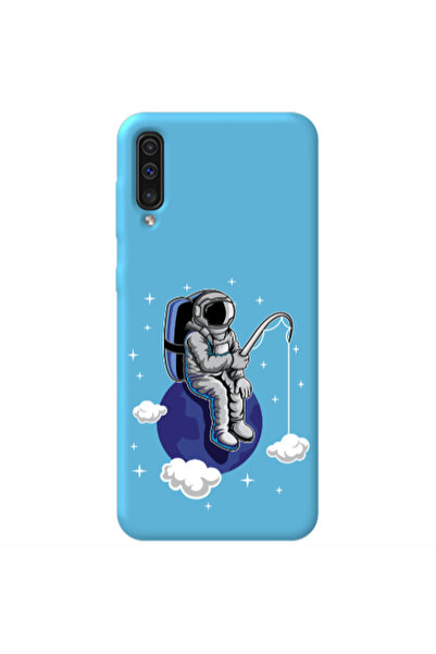 Other Samsung A70 Fishing space Blue Colored Silicone TPU Θήκη