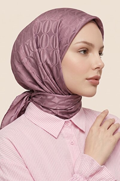 InStyle Οβάλ Σχέδιο Φουλάρι Ayrobin Jacquard - Αποξηραμένο Τριαντάφυλλο