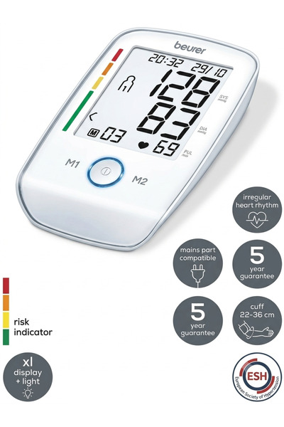 Beurer upper arm blood pressure monitor