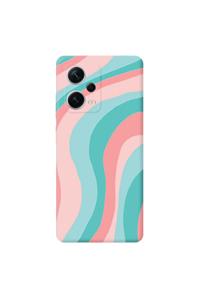 Other Xiaomi Poco X5 Colored lines Turquoise Colored Silicone TPU Θήκη