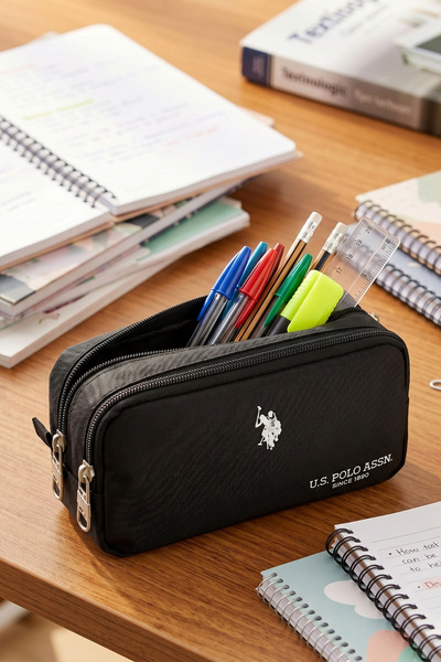 U.S. Polo Assn. 26063-26064-26066-260067 Two-Compartment Pen Holder Pencil Ca...