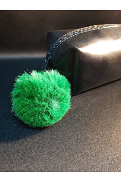 MRYart Pistachio green color plush pom pom keychain