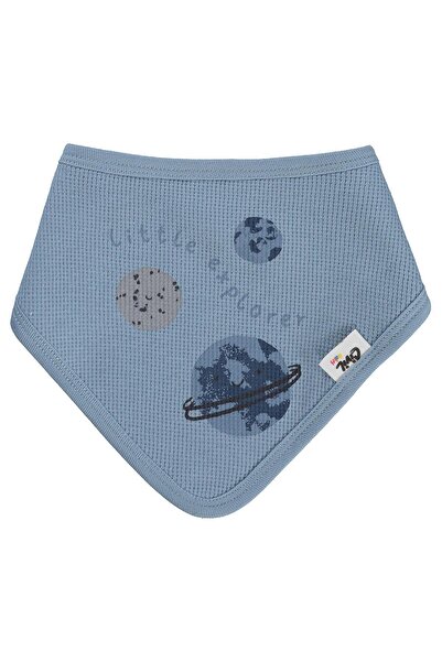 Civil Baby Rocket Planet Printed Baby Bib - Blue