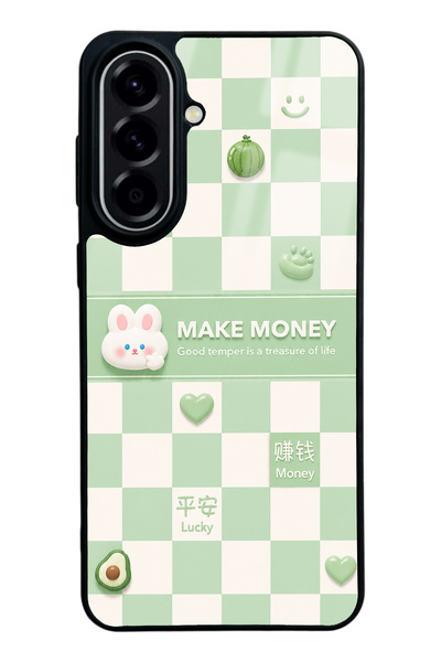 Spoyi Samsung A57 Green Make Money Design Glossy Phone Case