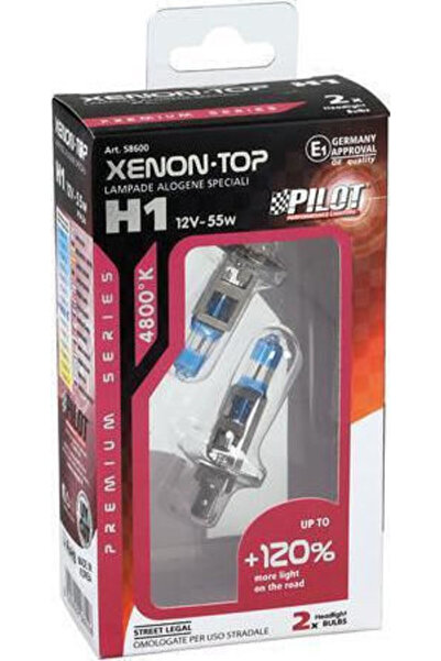 Lampa Λάμπες Αυτοκινήτου Ξένον Τοπ H1 Αλογόνου 4800K Λευκό 12V 55W 2 τεμάχια