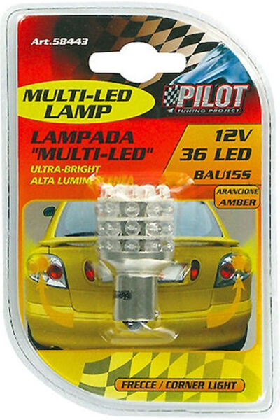 Lampa Λάμπες Αυτοκινήτου PY21W-BAU15s LED Πορτοκαλί 12V 1 τεμάχιο