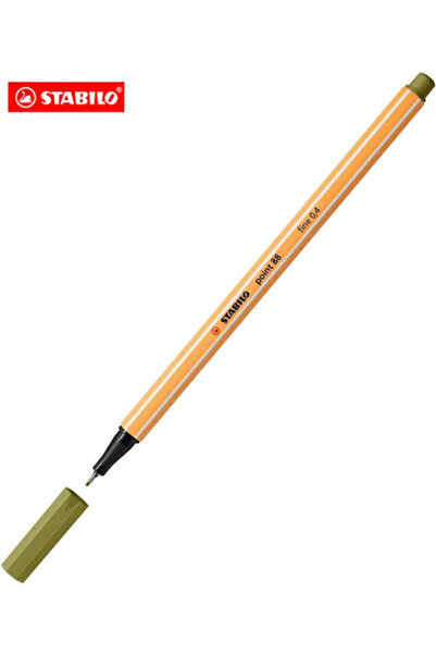 Stabilo Μαρκαδόρος σχεδίασης Point 88 0.4mm Πράσινο λαδί-λασπόχρωμο