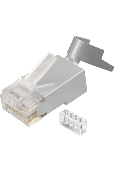 POWERTECH Βύσμα RJ-45 αρσενικό Ανοιχτού Τύπου 10 τεμάχια Ασημί (CAB-N286)