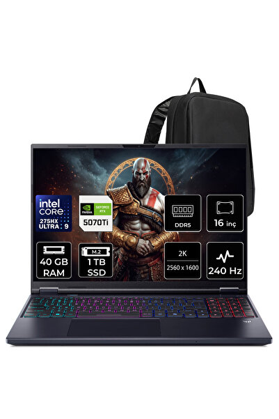 ACER Predator Helios Neo 16 AI Ultra 9 275HX RTX 5070Ti 12GB 140W 40GB RAM 1T...