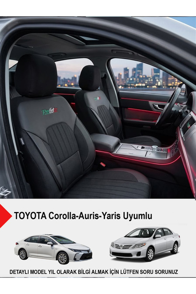 GM-DESIGN Perfetto Series Luxury Linen Car Seat Cover - (Toyota Corolla-Auris...