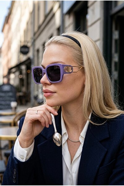 Chunky Frame Levander Mirage New Season Popular Purple Ultra Light Women's Su...