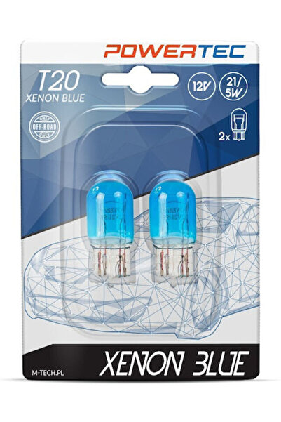 M-TECH Λάμπες Αυτοκινήτου W21/5W / T20 Ξένον Κόκκινο 12V 2 τεμάχια