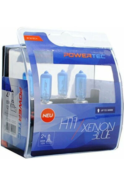 M-TECH Λάμπες Αυτοκινήτου PowerTec H11 Αλογόνου 5000K Ψυχρό Λευκό 12V 55W 2 τ...
