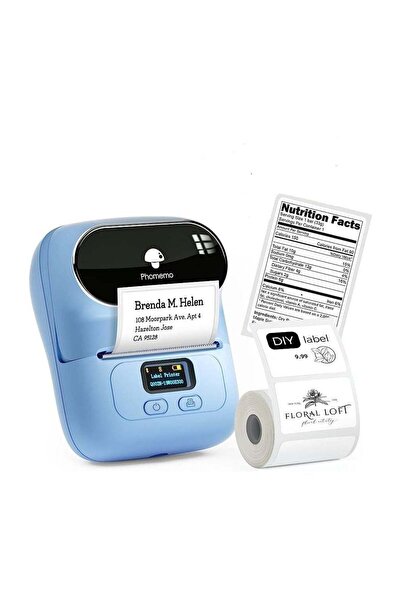 Phomemo -M110 Mini Portable Thermal Bluetooth Label Maker Machine For Busines...