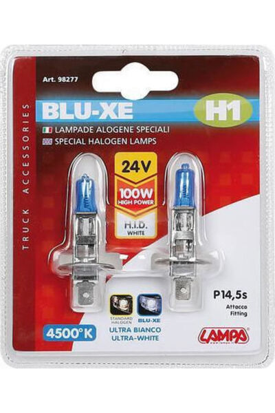 Lampa Λάμπες Αυτοκινήτου Blu-Xe H1 Αλογόνου 4500K Λευκό 24V 100W 2 τεμάχια