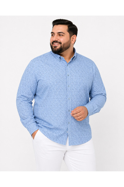 ANNEX Large Size Cotton Long Sleeve Men's Shirt