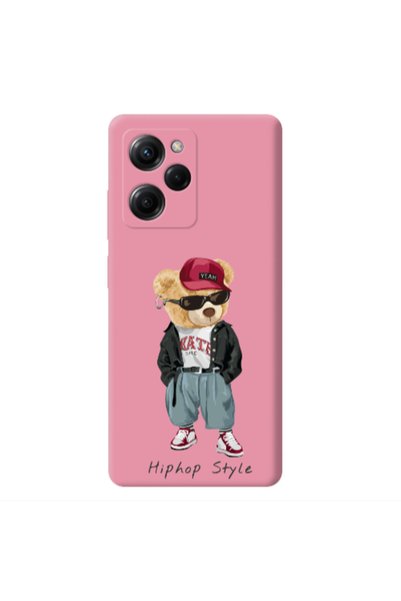 Other Xiaomi Poco X5 Pro Hip hop style Pink Colored Silicone TPU Θήκη