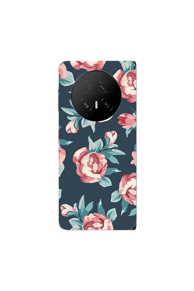Other Honor Magic V5 Purple roses Transparent Silicone TPU Θήκη