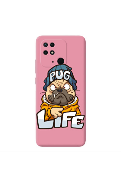 Other Xiaomi Redmi 10C Pug Life 2 Pink Colored Silicone TPU Θήκη