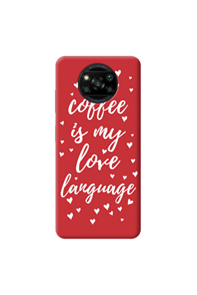 Other Xiaomi Poco X3 /X3 Pro Coffe is my love language Red Colored Silicone T...