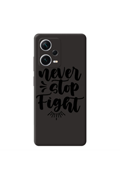 Other Xiaomi Poco X5 Never stop fight Black Colored Silicone TPU Θήκη
