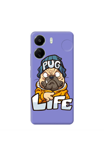 Other Xiaomi Redmi 13C Pug Life 2 Purple Colored Silicone TPU Θήκη