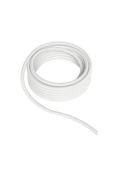 OEM Fir/cablu Calex 2x0,75 mm² 1,5m, înveliș textil, alb