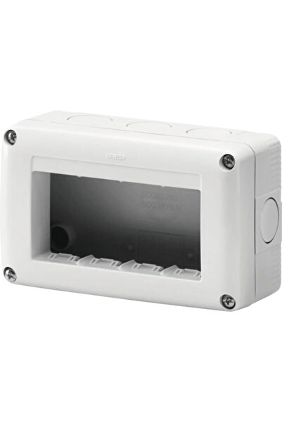 OEM Doză suport aparataje Gewiss 4 module IP44, montaj aplicat, gri