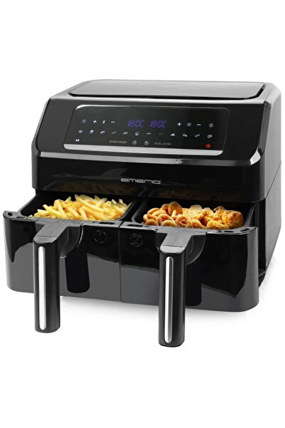 Emerio cu aer cald Smart Fryer 2400 W 3,6+3,6L Cool touch Negru
