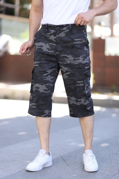 sports here Capri Cargo Pocket Camouflage Patterned Seasonal Trousers