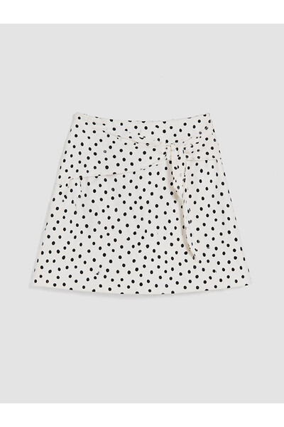 LC Waikiki Lcw Kids Ecru Polka Dot Girls' Shorts Skirt