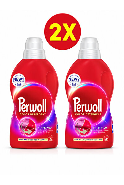 Perwoll Perwol - Pachet 2 x Color Detergent Lichid 1 L, Color & Fibre, Total 2 L