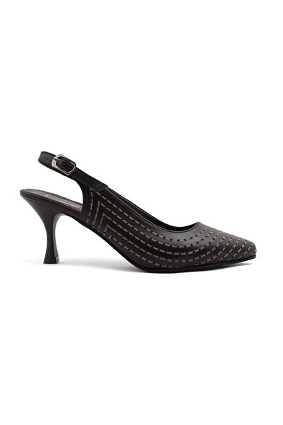 Diego Carlotti Genuine Leather Women's Daily Classic Heeled Shoes Dd9786