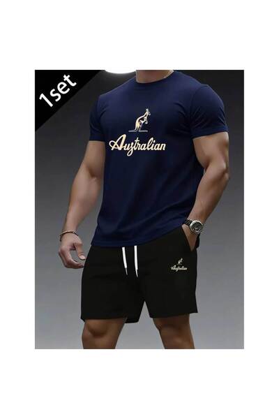 PENTHİLUS Unisex Oversize Shorts Set Short Sleeve T-Shirt Comfortable Fit Sum...