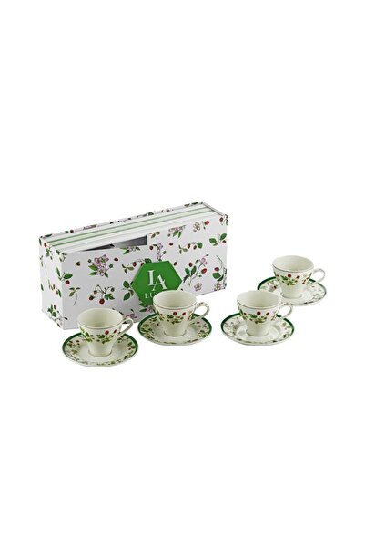 Lucky Art Blassom Bone 4-Piece Coffee Cup Set 110 ml