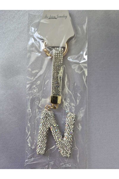 MY ESTA JEWELRY N HARFİ - KRİSTAL TAŞLI HARF ANAHTARLIK
