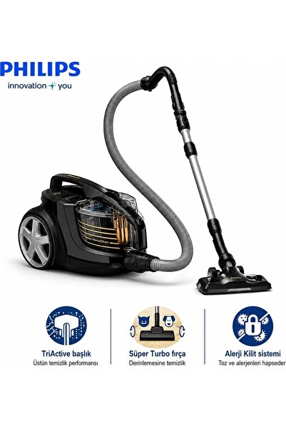 Philips ELVT LED Başlıklı YENİ SERİ Toz Torbasız Elektrikli Süpürge Alerji Fi...