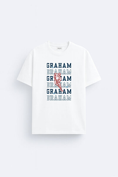 cesita Off Campus Graham Printed Cotton White T-Shirt T-Shirt
