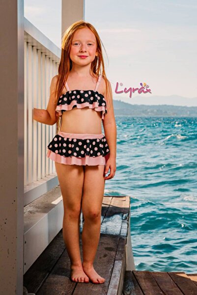 Purple Kids Kız Çocuk Puantiyeli Bikini Takımı