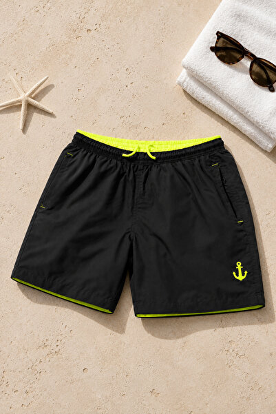 Yalçınoğlu Kids Pantaloni scurți de baie pentru copii, imprimați, cu uscare r...